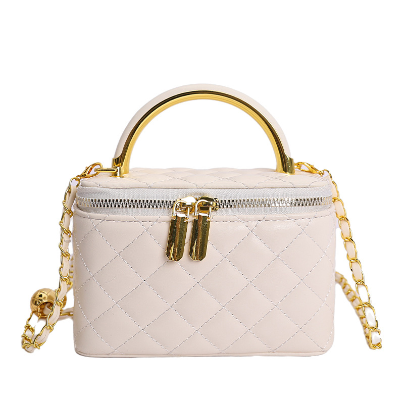 Bolso de cadena de diamante para mujeres 2026 nuevo nicho de diseño transfronterizo de alta sensación de bolso de mochila de caja universal bolso