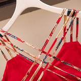 胖妹妹法式碎花吊带连衣裙2025夏季新款性感大码女装长裙子63263，女装大码女装，变形策服饰