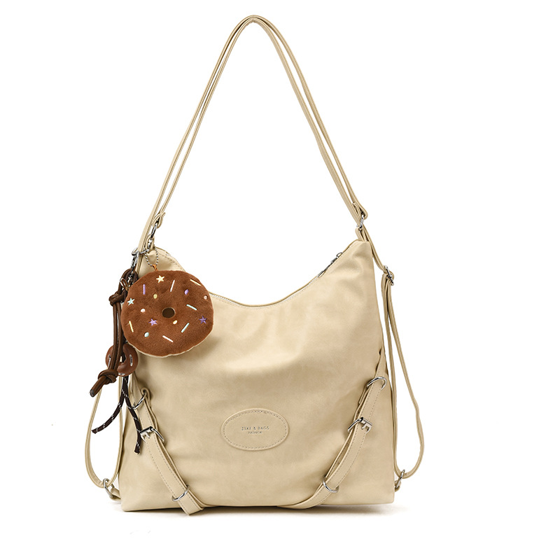 Mochila de viaje casual de mujer de gran capacidad mochila de cuero suave 2025 nueva mochila de estilo relajado retro versátil