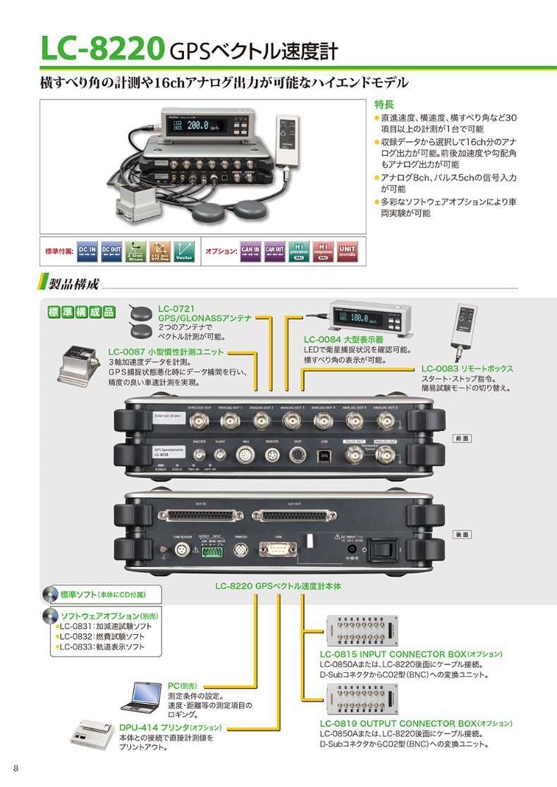 Negotiable Price for Japan's Onosokki Ono High-Precision Gps Speedometer Lc-8120/Vector Speedometer Lc-8220