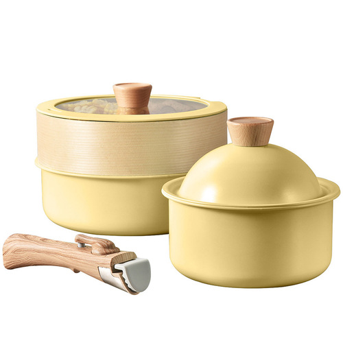 CINDY COCO milk pot removable baby antibacterial food supplement pot instant noodle pot non-stick pot soup pot set pot