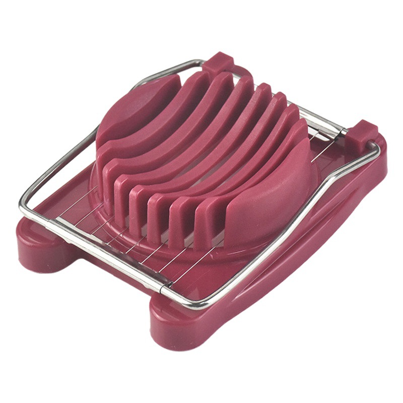 Factory wholesale egg cutter plastic stainless steel 304 two-in-one egg slicer kiwi fruit preserved egg slicer
