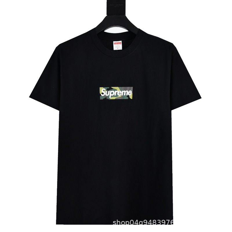 ヘビーウェイトクロスボーダー アメリカンファッション Supreme レタープリント Tシャツ BOX ラウンドネック 半袖 メンズ レディース ゆったり カジュアル Tシャツ 男女兼用|undefined