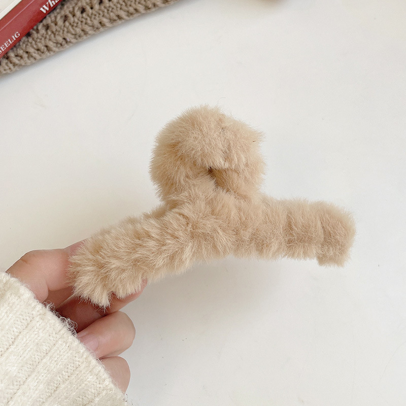 12cm Autumn And Winter Plush Women, Large For Back Of The Head, Shark Clip Accessory, Children's Hair Ornament_voghion.com