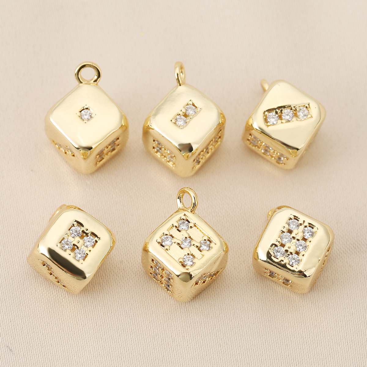 6g Weight 1 Piece Copper Dice Pendant