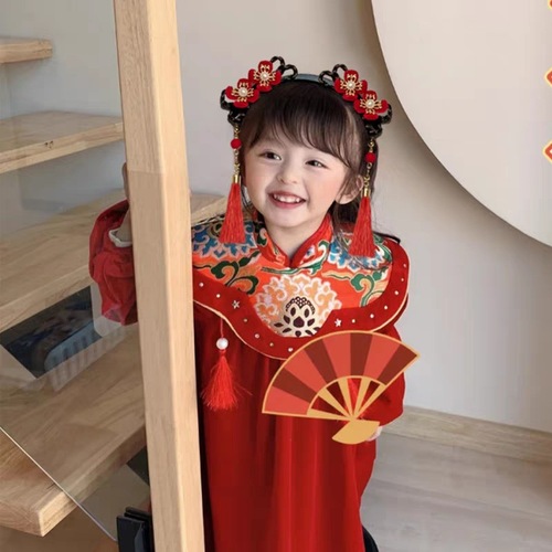 Hanchen ancient style headband headband children's cute wig braid headband princess little girl Chinese style hairpin hair accessories