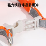 [狗狗牵引绳拼色麂皮绒反光袋装拼色麂皮绒贴贴柯基反光狗用胸背衣]