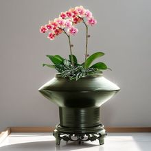 陶瓷花盆轻奢高级感家用客厅兰花绿植大号发财树白蝴蝶兰专用盆栽