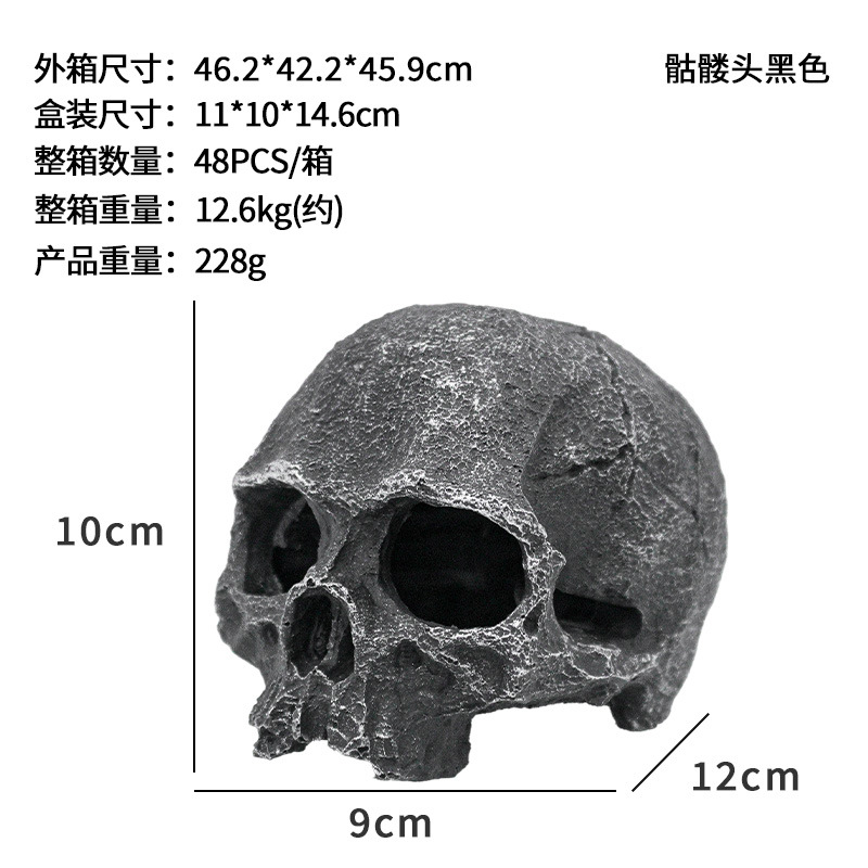 Calavera negra (resina)