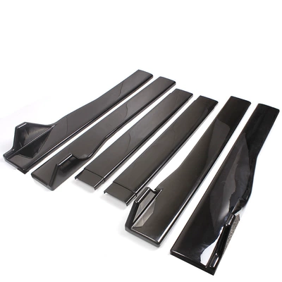 Cross-Border Car Modification Three-Stage Side Skirts 2.2m Upgraded Blade-Style Side Skirts Small Body Kit Split Spoiler Side Flaps