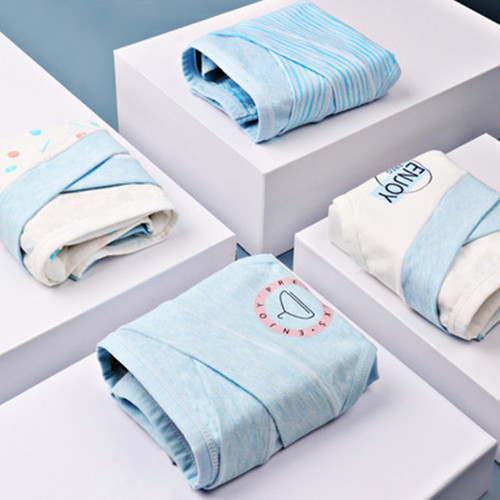 Cotton Summer Maternity Briefs for Women U-Shape Low-Waist Plus Size Pre-Pregnancy 20020 Style Print 4-Pack