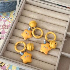 圆扣可爱帽子星星铃铛钥匙扣ins少女心挂件情侣闺蜜配饰