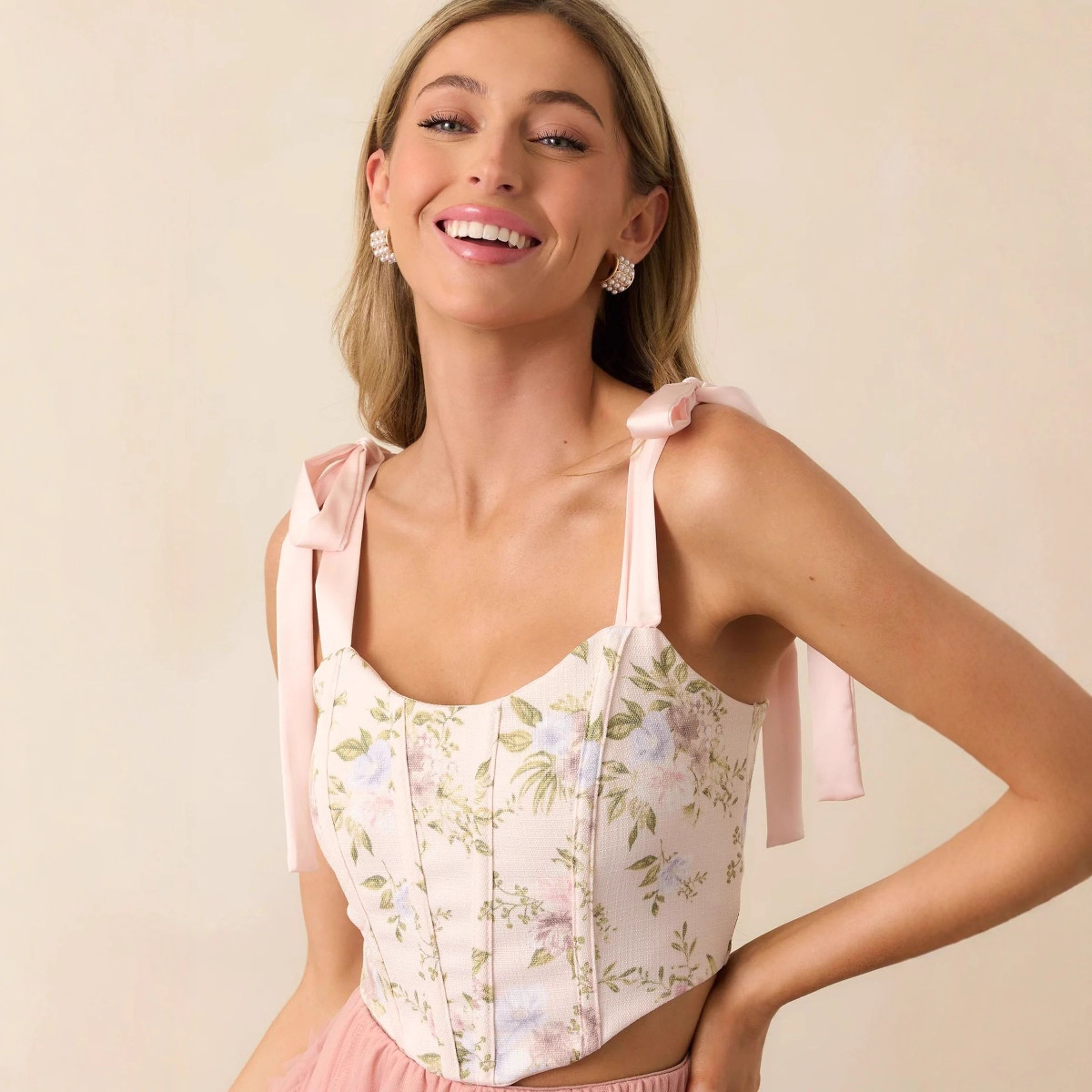 跨境外贸欧美女装亚马逊2025夏季碎花时尚系带性感吊带修身小背心