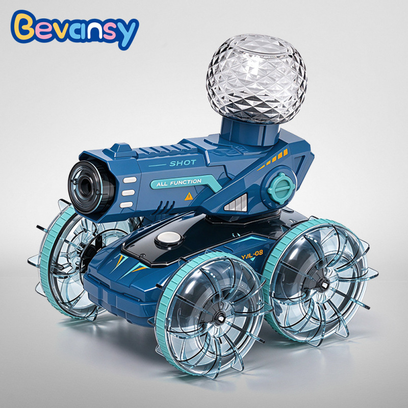Cross-Border New Product: Amphibious Off-Road Vehicle That Can Shoot Water, Remote Control Toy Car, Children's Electric Stunt Remote Control Toy