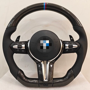BMW 1234567 Seriyası F10F30 Karbon Fiber İdman Düz Dibli Sükan Quraşdırması üçün Uyğundur