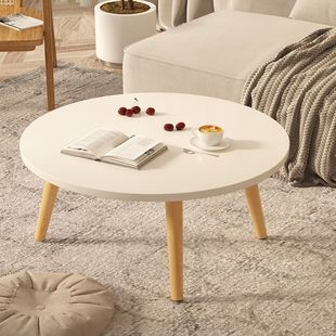 Small Table Bedroom Sitting Japanese Style Coffee Table with Bay Window Simple Small Wooden Table Round Table Modern Kang Table Household Solid Wood Table Legs