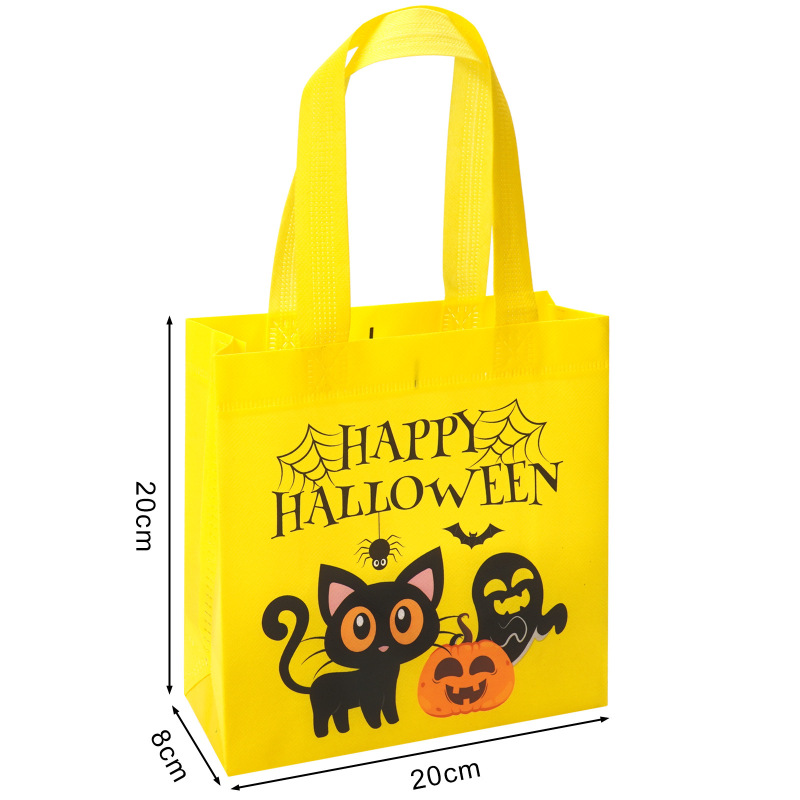 ハロウィンハンドバッグプリントカラフル不織布バッグパーティーギフト包装袋厚手ショッピングバッグカスタム|undefined