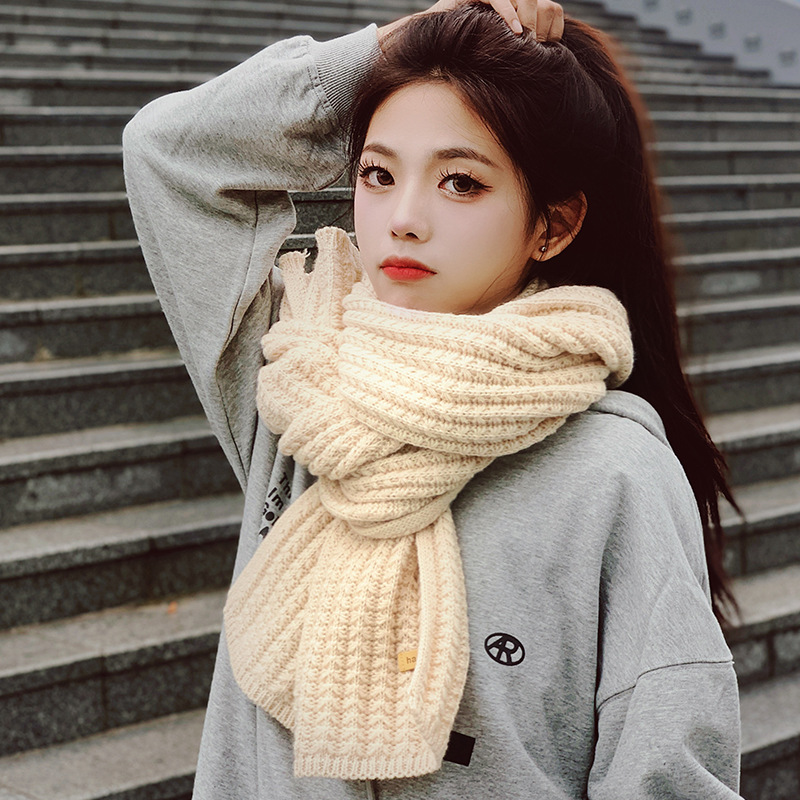 Three dimensional knitted keep warm winter solid color universal…