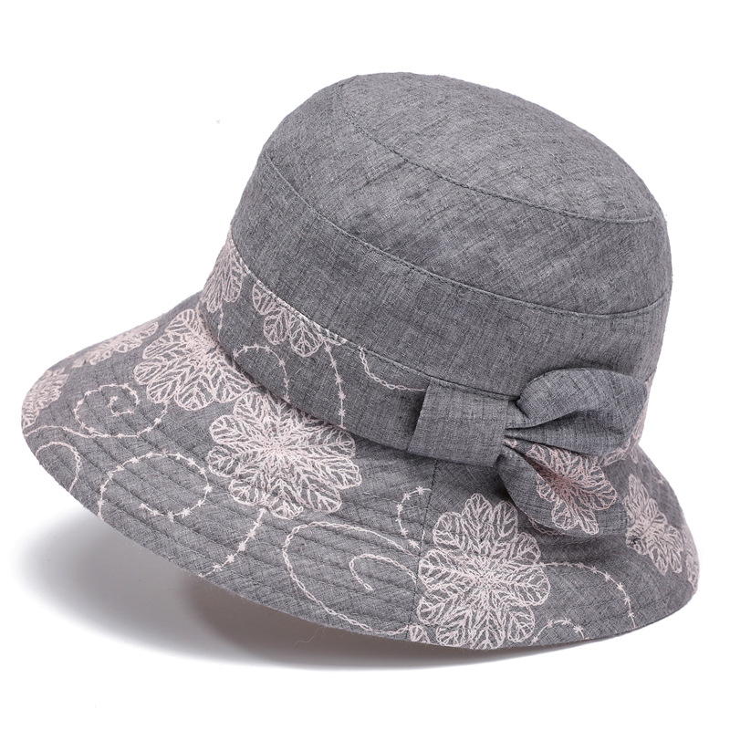Women's Simple Style Flower Printing Flat Eaves Sun Hat display picture 4
