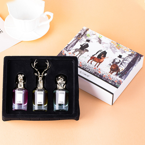 Flower Story cross-border animal head fox elk animal perfume male and female gift box set live broadcast