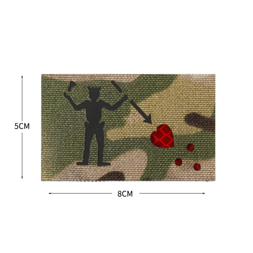 Beard IR Reflective Velcro Armband Luminous Pirate Edward Hat Morale Badge Tactical Bag Badge