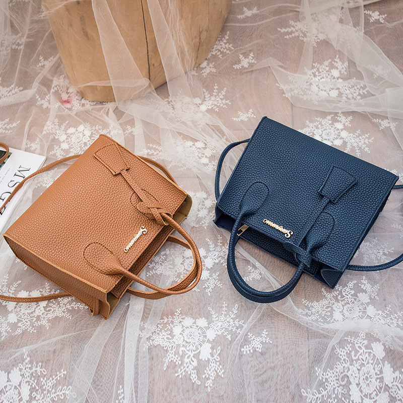 Bolso de mano de comercio exterior 2025 nuevo bolso de mujer de comercio exterior estampado litchi bolso de hombro bolso de mujer fábrica directa