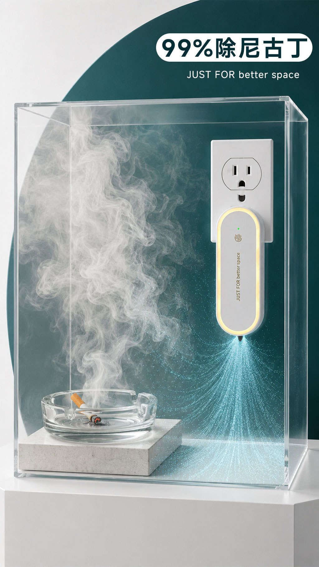 Car Oxygen Bar: Portable Negative Ion Air Purifier for Cars, Removes Odors and Dust, Noise-Free, Small and Foldable