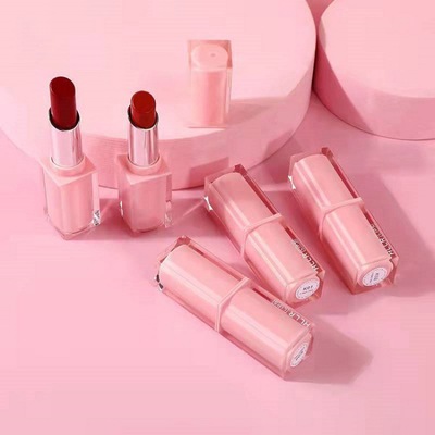 live broadcast girl student girl Soft mist Matte Lipstick Oblique Pink Fade Anti-sweat velvet moist Lipstick wholesale