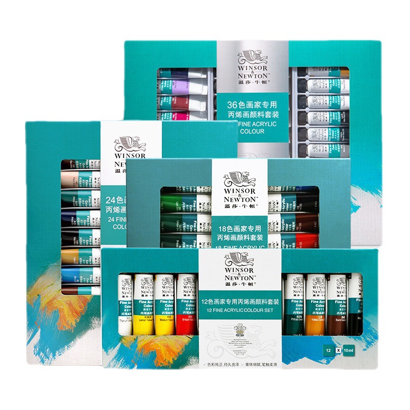 Windsor Newton Acrylic Paint Set 12 Colors 18 Colors 24 Colors Wall Painting Textile Hand Painting A
