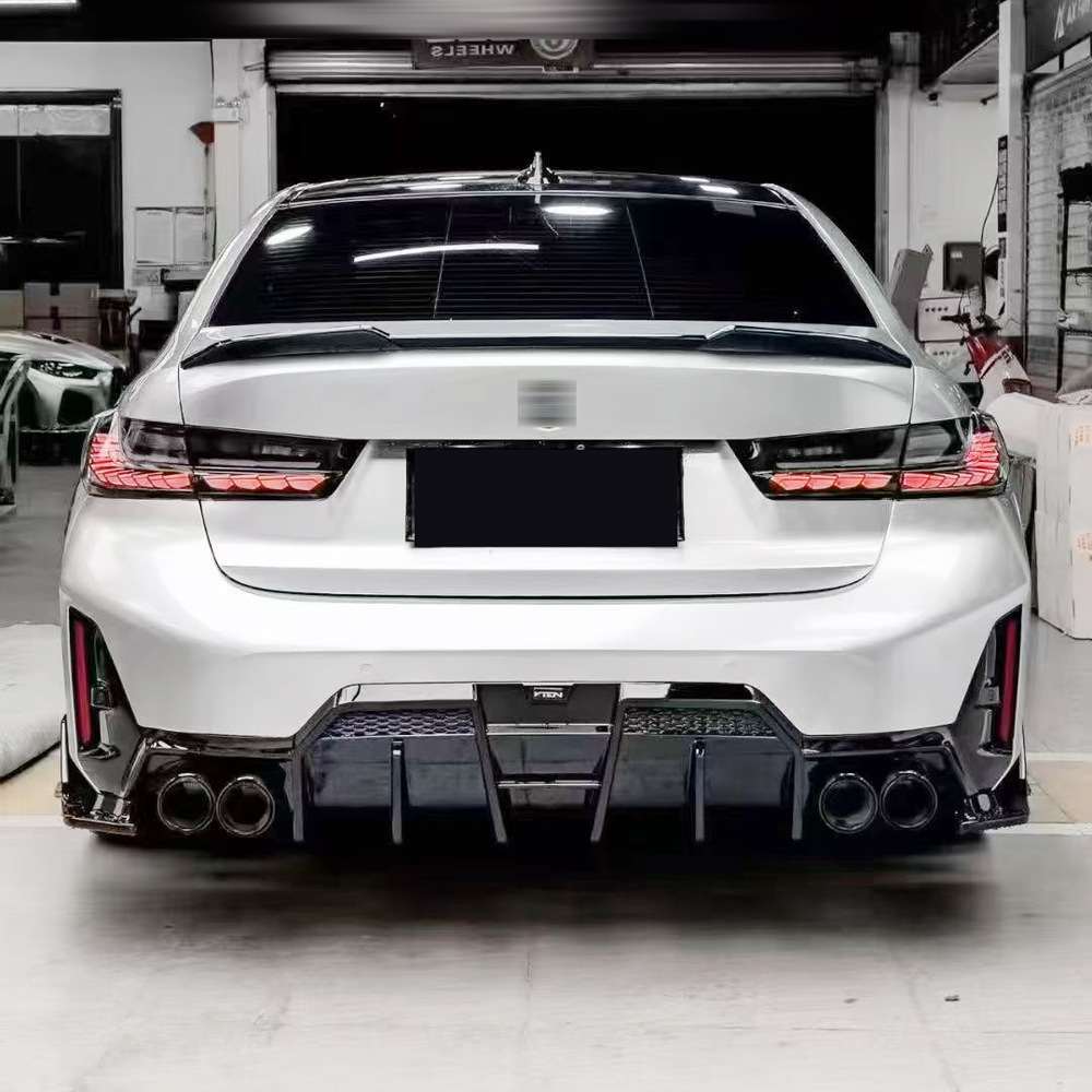 Suitable for BMW 3 Series G20G28 late LCI modified with VTEN second-generation rear lip V2 rear spoiler small body kit and tailpipe