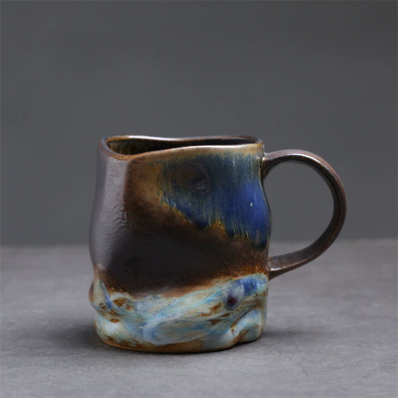 Alien ceramic cup high -value coffee cup retro Mark cup cross -border supply irregular cup rough pottery cup