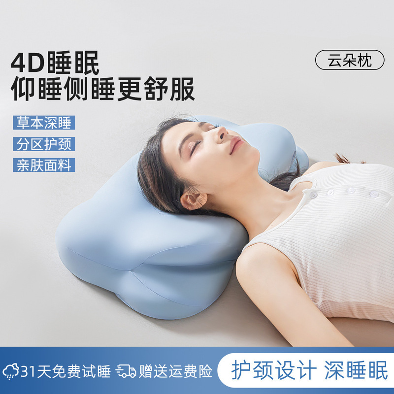 Herbal Cloud Pillow, Cervical Spine Protection, Side Sleeping Cervical Spine Pillow Core, a Pair of Special Memory Foam Neck Pillows for Sleeping Herbal Cloud Pillow, Cervical Spine Protection, Side Sleeping Cervical Spine Pillow Core, a Pair of Special Memory Foam Neck Pillows for Sleeping