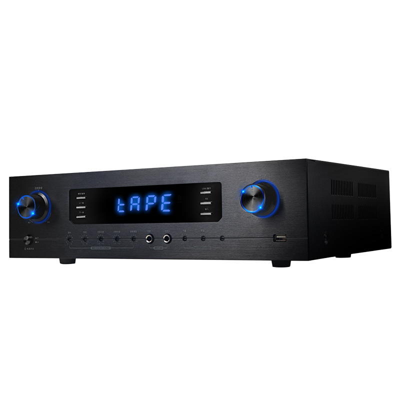 Fábrica al por mayor familia KTV máquina de canto amplificador de mezcla de alta potencia hogar comercial canto amplificador Bluetooth