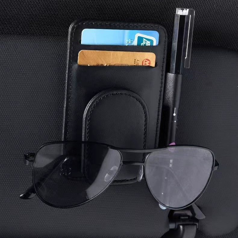 Новый автомобильный зажим для очков, автомобильный солнцезащитный козырек, многофункциональный зажим для очков, стойка для хранения карт и счетов