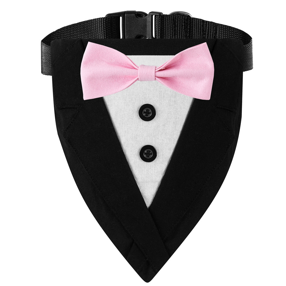 Cross-border exclusivo nuevo traje popular perro triángulo bufanda corbata mascota perro saliva toalla bufanda de la boda