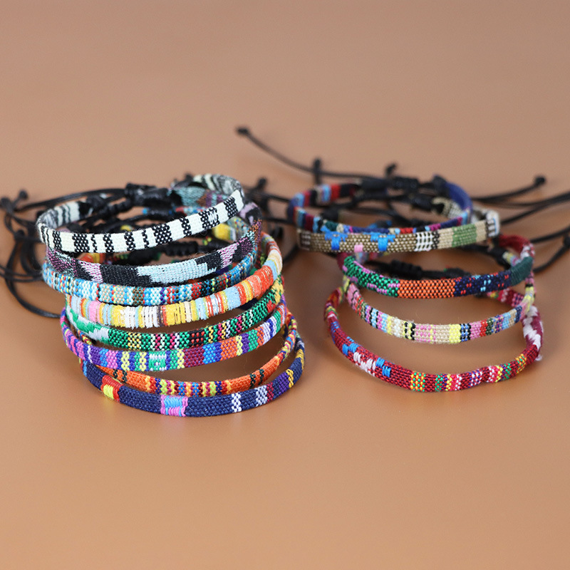 Fashion Colorful Cloth Emoroidery Womenu0027S Bracelets 1 Piece