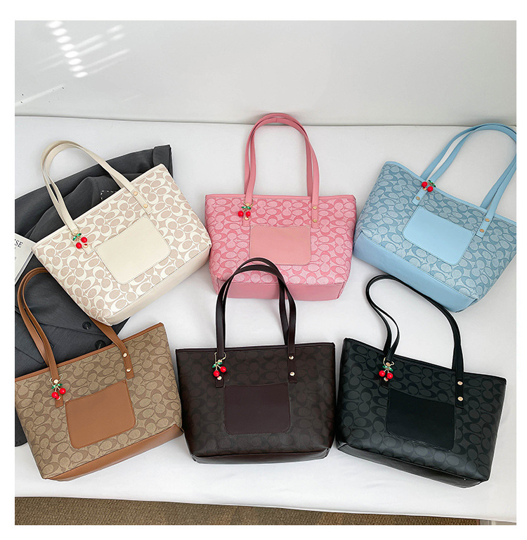 Classic Zipper Tote Bag, Daily Commute Shoulder Handbag, Large Capacity, Multiple Colors Available