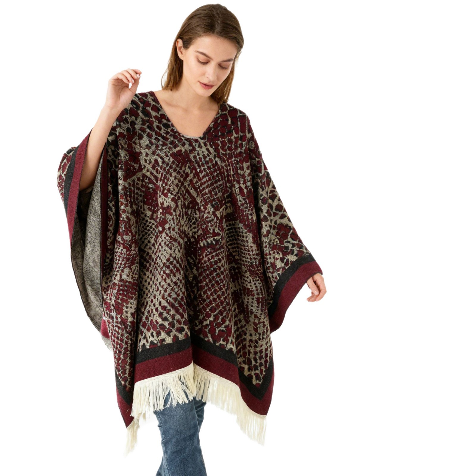 2026 primavera nueva capa cálida jacquard python moda personalidad chal Amazon exclusivo para cross-border