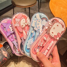 三丽鸥可爱宝宝不锈钢餐具套装勺子叉子带盒两件套装儿童专用防摔