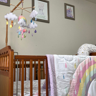 Amazon Nordic Style Baby Children's Room Cloud Decoration Baby Sleeping Bed Bell Pendant Rainbow Crib Chimel