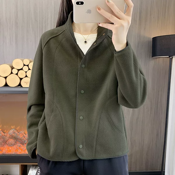 25R915 Outdoor Sports Jacket Women's Early Autumn New Polar Fleece Casual Fleece Liner Outdoor Windproof Jacket