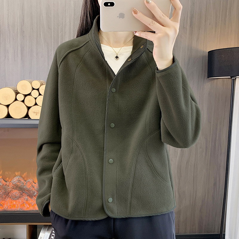 25R915 Outdoor Sports Jacket Women's Early Autumn New Polar Fleece Casual Fleece Liner Outdoor Windproof Jacket