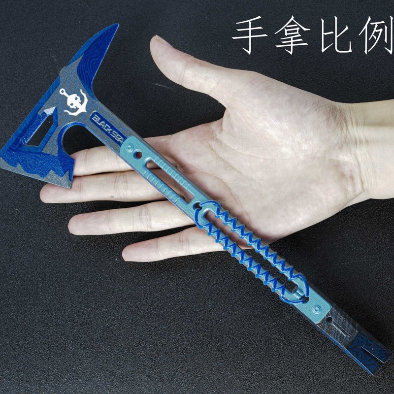 デルタゲーム周辺機器 黒海戦斧武器模型 合金製武器飾り 战斧同型子供用おもちゃ|undefined