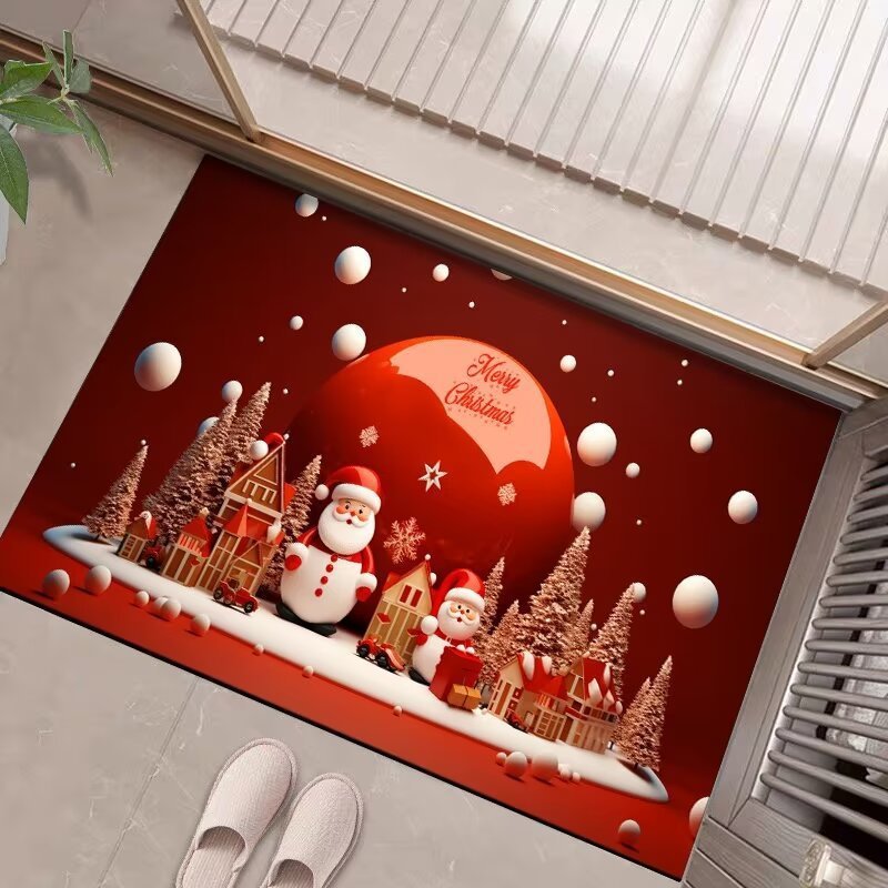 クロスボーダーChristmas carpet外国貿易クリスマスカーペット入戸ドアマット滑り止めクリスマスマット卸売り|undefined