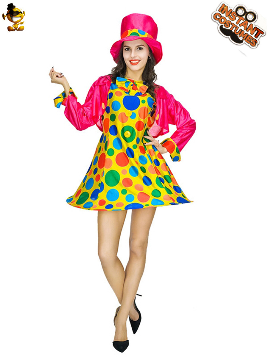 Ropa de fiesta de la mascarada traje de la etapa de Halloween Cosplay traje de rendimiento traje de payaso femenino