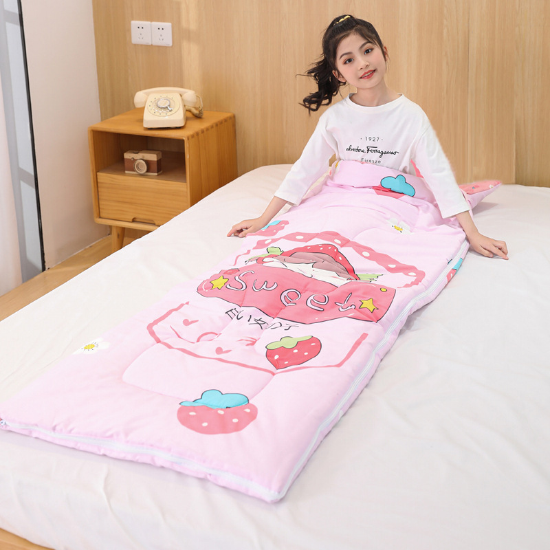 Primary School Student Sleeping Bag Children's Nap Pure Cotton Quilted Kindergarten Baby Cartoon Anti-Kick Quilt Manufacturer Wholesale Group Purchase