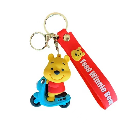 Cartoon creative Winnie the Pooh keychain cute bag backpack hook car keychain small commodity