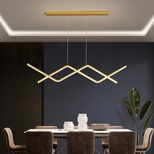 餐桌饭厅吧台吊灯办公室北欧餐厅吊灯极简长线条轻奢现代简约灯具