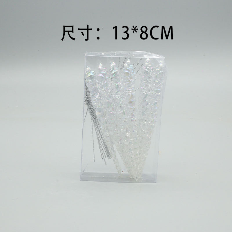 Cone de hielo transparente (un conjunto de 12) - 13x8CM