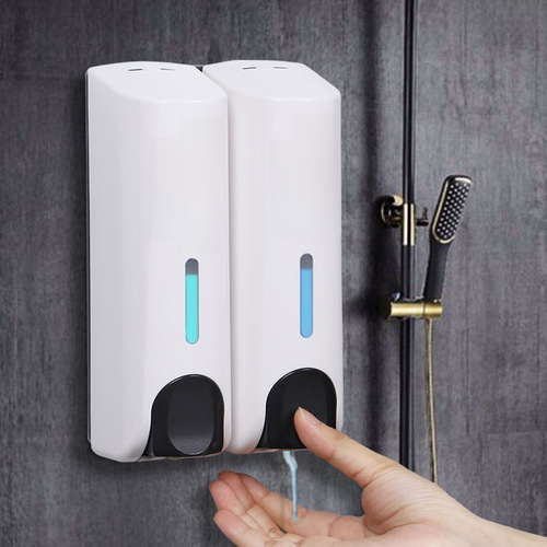 Wholesale Bathroom Wall-Mounted Manual Double-Head Liquid Soap Dispenser for Shampoo and Soap, Hand Soap Dispenser